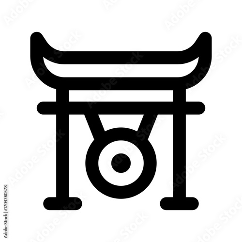 gong line icon