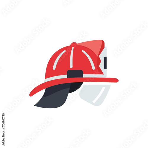 Firefighter Helmet Icon - Safety and Protection Symbol.