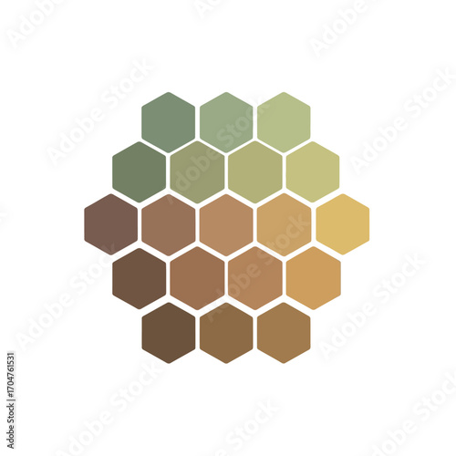 Honeycomb Gradient - A Study in Earth Tones and Geometric Harmony.