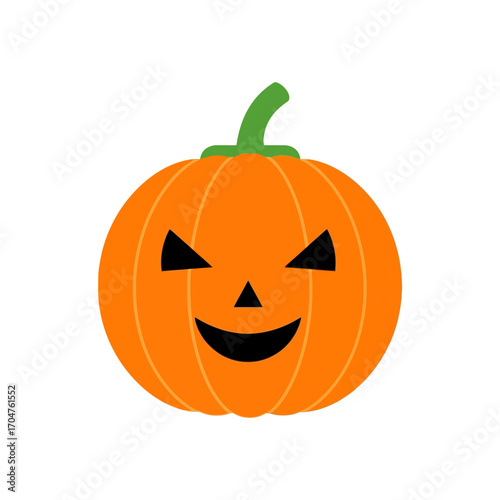 Halloween Pumpkin Carving with a Spooky Face.