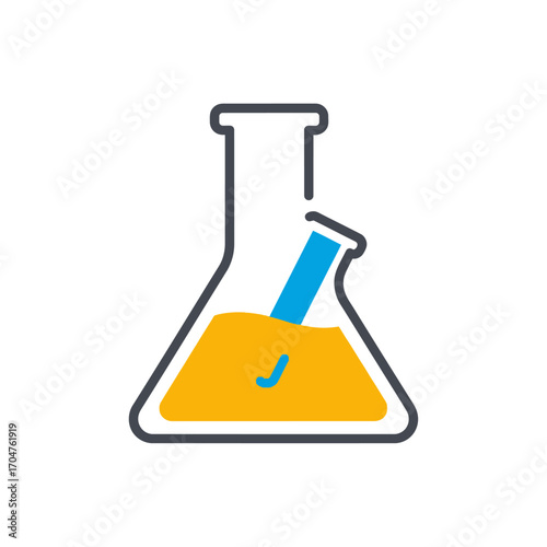 Laboratory Flask with Liquid - Scientific Experiment and Research.