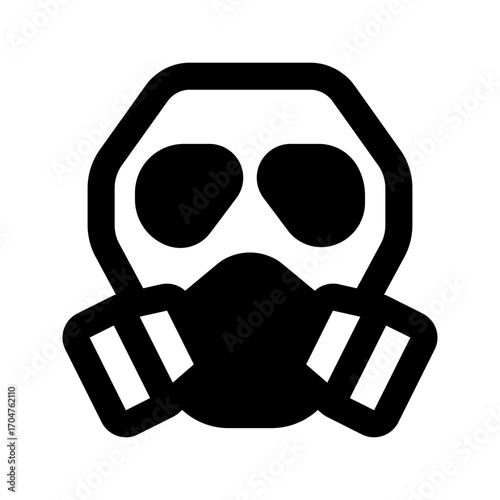 gas mask line icon