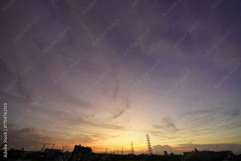 Fototapeta premium 夕焼けに染まる空