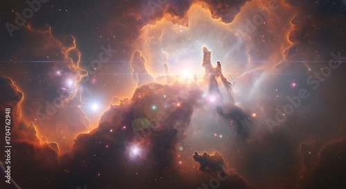 Stunning Nebula in Deep Space.