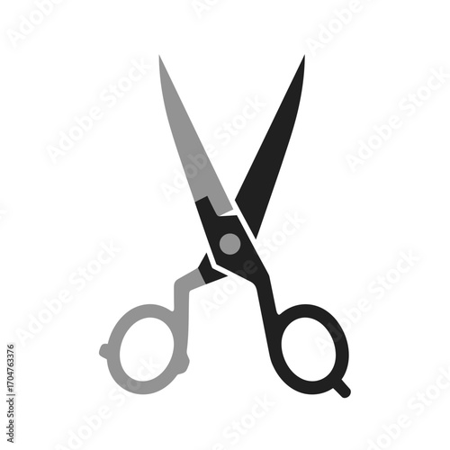 Scissors Illustration - Hairdressing Tool for Cutting and Styling.