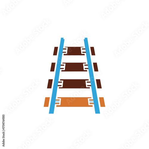 Train Tracks Illustration - Railway Transportation and Infrastructure.