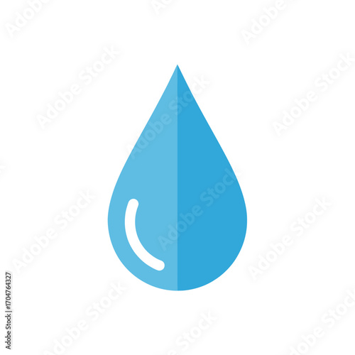 Water Drop Icon - Symbol of Cleanliness and Hydration.