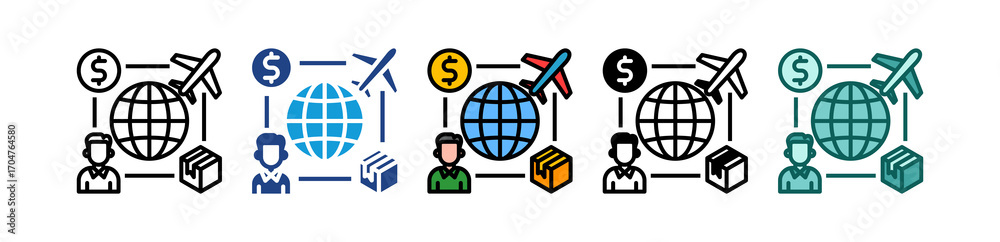 Obraz premium Trade multiple icon