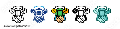 Free Trade Agreement multiple icon