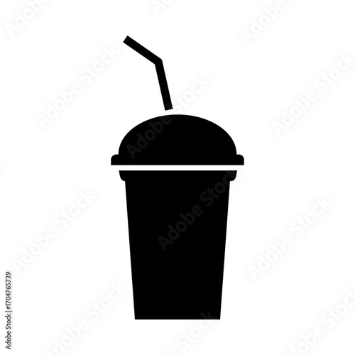 soft drink icon, brand logo design template, fast food company vector logotype