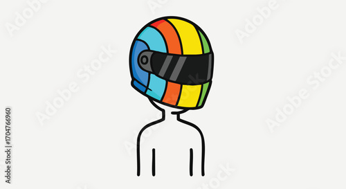 Rainbow Racing Helmet Safety and Style for Motorsport Fans