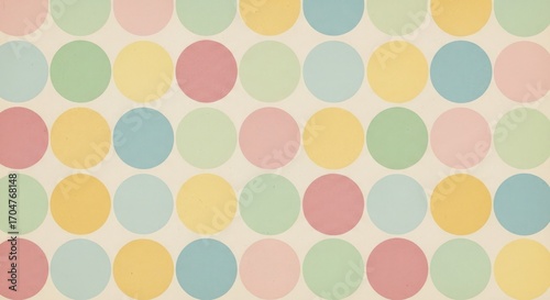Wallpaper Mural Pastel polka dots seamless pattern cheerful background Torontodigital.ca