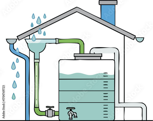 Rainwater Harvesting System Sustainable Home Water Collection