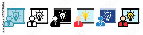 Explain Icon Mini Illustration Icon. Use For Modern Concept, Print, Ui, Ux Kit, Web And App Development. Vector Related To Office, Education, Examination And More