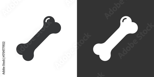 Bone icon. Solid glyph series icon