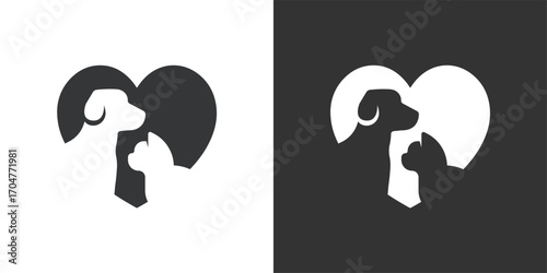 Pet protection icon. Solid glyph series icon