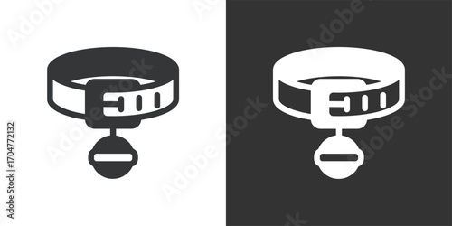 Pet necklace icon. Solid glyph series icon
