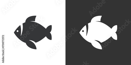 Fish icon. Solid glyph series icon