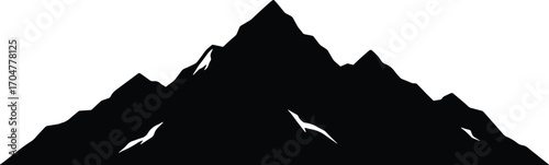 Striking black silhouette vector graphic, ideal for various design projects, logos, or minimalist illustrations. A versatile and modern visual element.