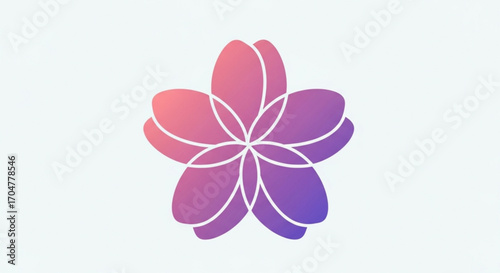 Gradient flower, a symbol of beauty, nature, and growth in modern society and culture