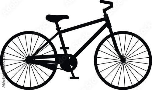 A sleek black silhouette in a modern vector style, perfect for minimalist designs, icons, or graphic elements.