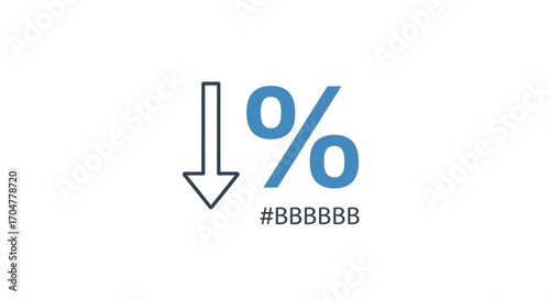 Declining percentage icon representing financial loss or decrease in performance metrics