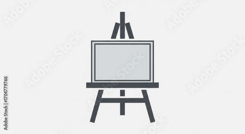 Easel with blank canvas, a symbol of artistic expression and creative potential