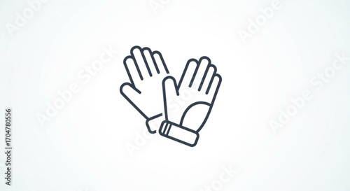 Pair of gloves icon, representing protection, safety, and work wear