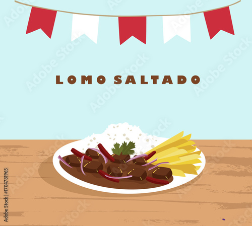 Lomo Saltado plato emblemático de la gastronomía peruana