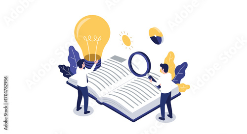Discovering insights through diligent research and bright ideas in a collaborative learning environment.