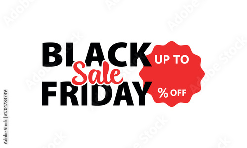 Black Friday Promotional Vector, Promotional Banner Template, Typography, Horizontal Banner Layout