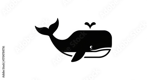 Illustration of a whale for marine life and ocean conservation concepts and graphic design