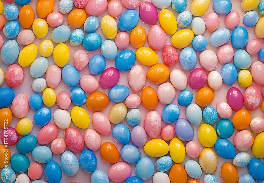 Fototapeta premium Colorful Easter Eggs Background