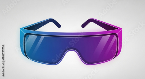 Modern futuristic vr glasses with gradient color for digital experience
