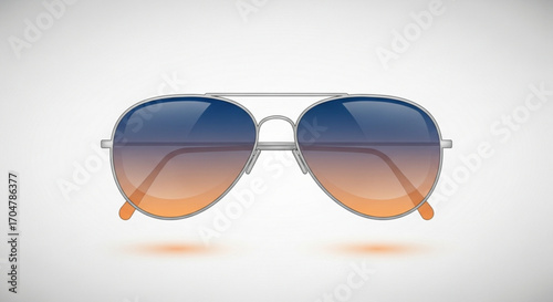 Stylish aviator sunglasses with gradient lenses for fashion and sun protection use