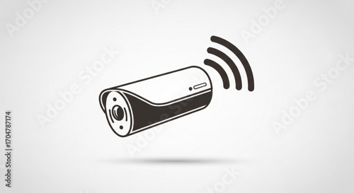 Security camera icon for surveillance and protection of property