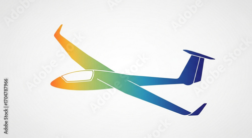 Colorful glider soars through the sky, a symbol of freedom and adventure