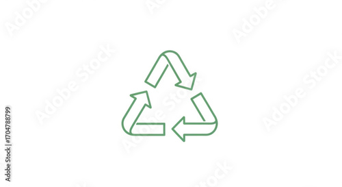 Green recycle sign representing environmental conservation and sustainable practices for a better future