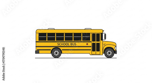 Yellow school bus a classic symbol of education and transportation for students