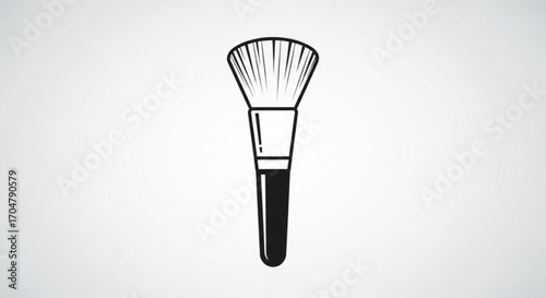 Illustration of a makeup brush, , perfect for beauty, cosmetics, and fashion themes