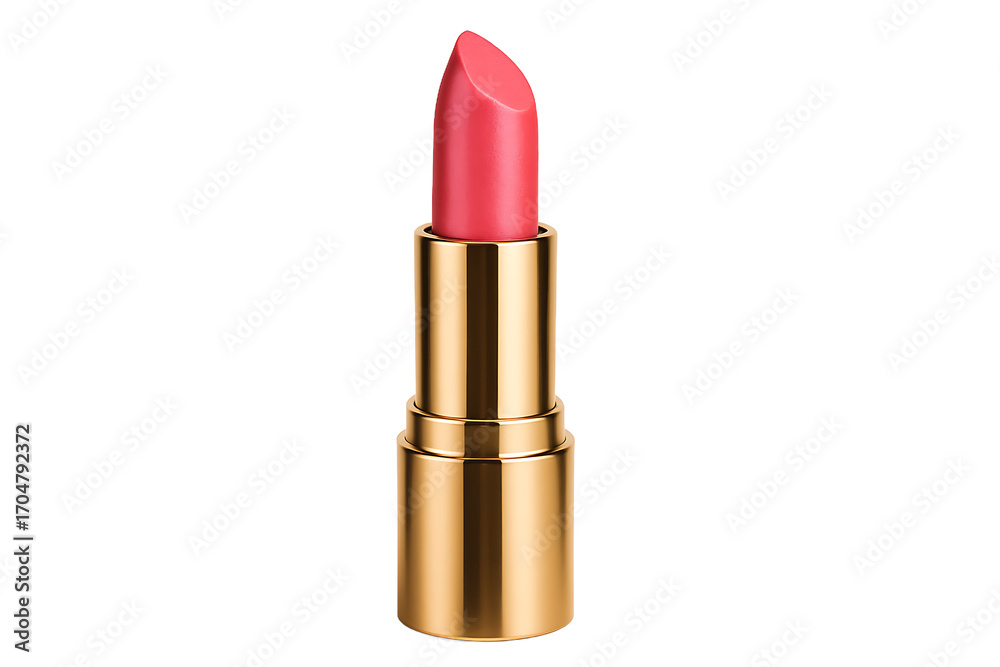Fototapeta premium Red Lipstick Isolated on Transparent Background
