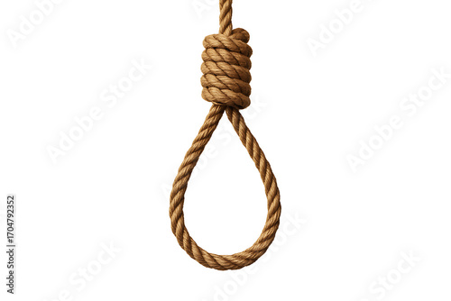 Rope Knot (Noose) Isolated on Transparent Background