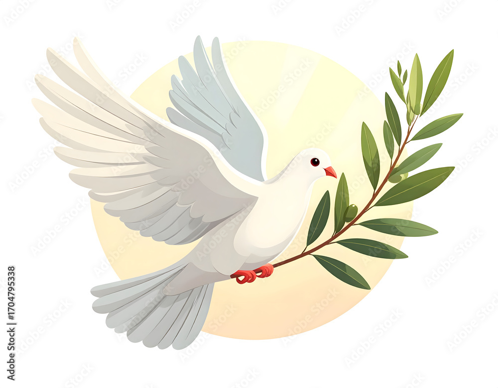 Fototapeta premium Icon Dove Peace PNG