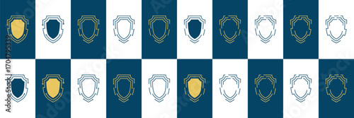 shield logo technology for your company, shield logo for security data	
