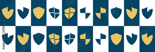shield logo technology for your company, shield logo for security data	