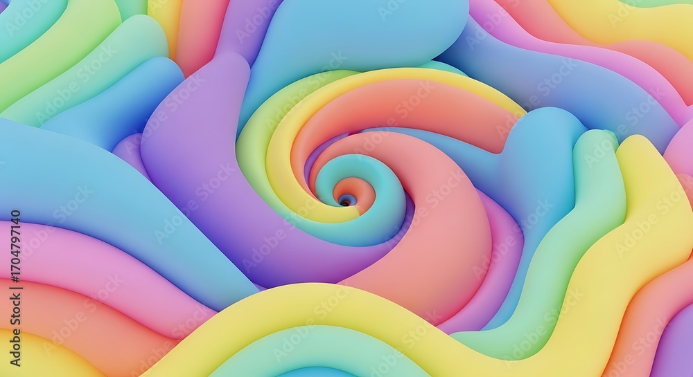 Obraz premium Colorful Swirling Abstract Pattern.