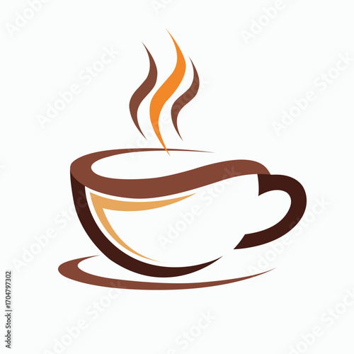 Coffee cup with steam, a morning beverage