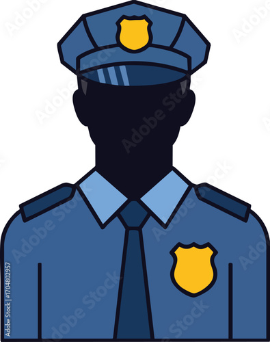 Police Officer Icon Law Enforcement Security Justice Symbol