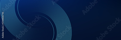 Digital hexagonal blue abstract background. Digital futuristic technology concept with hexagons. Geometric stripe line art design for poster, brochure. vector illustration,poster,cover,flayer.
