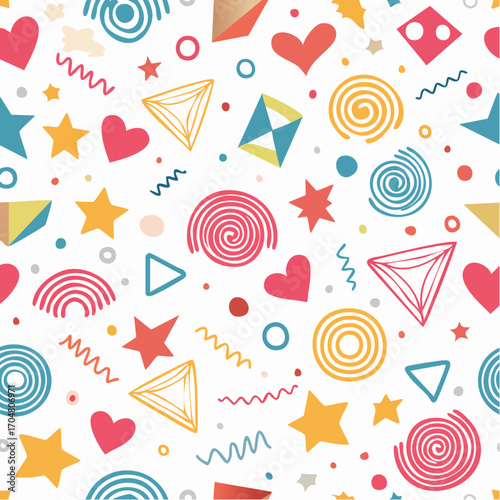 Colorful background of letters and numbers
2